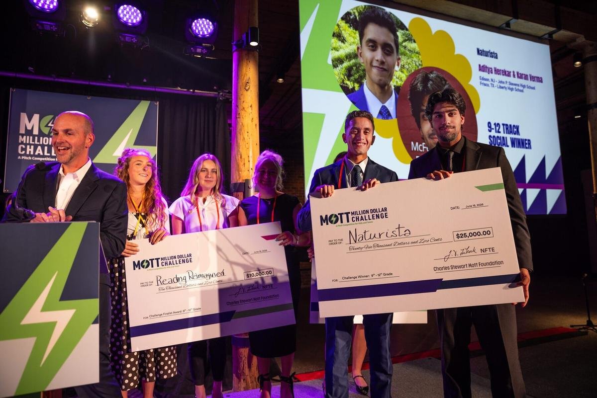 Receiving the $25,000 Mott Million Dollar Challenge grand prize for Naturista